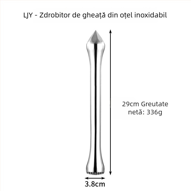 Ciocan din oțel inoxidabil 304 pentru zdrobirea gheții, presarea fructelor și zdrobirea lămâilor – instrument pentru ceai cu lapte