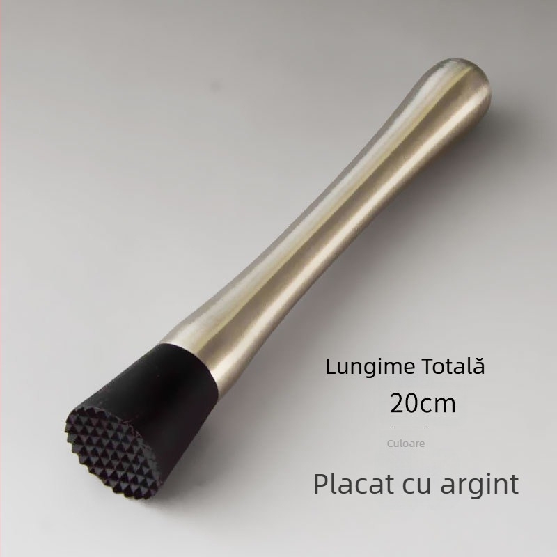 Zdrobitor din oțel inoxidabil pentru cocktailuri, fructe și lămâie, bețișor pentru zdrobirea gheții pentru magazine de ceai cu lapte