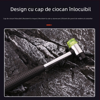 Ciocan cu cap rotund din cauciuc pentru imprimări pe plante și decor interior, unealtă lucrată manual