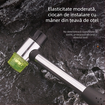 Ciocan cu cap rotund din cauciuc pentru imprimări pe plante și decor interior, unealtă lucrată manual
