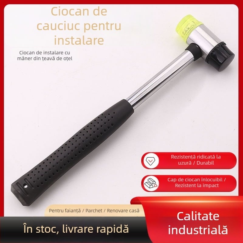 Ciocan cu cap rotund din cauciuc pentru imprimări pe plante și decor interior, unealtă lucrată manual
