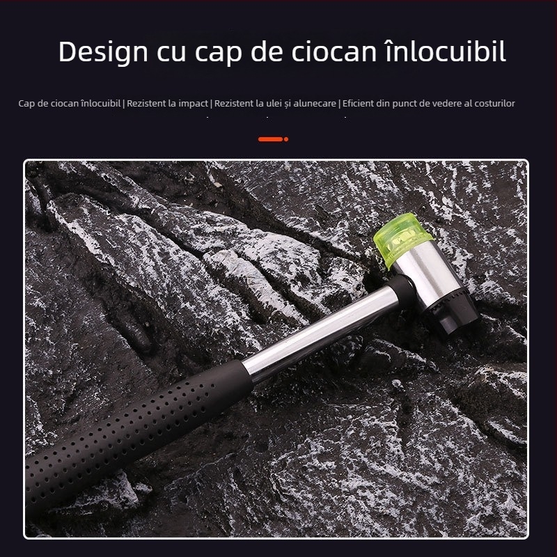Ciocan cu cap rotund din cauciuc pentru imprimări pe plante și decor interior, unealtă lucrată manual