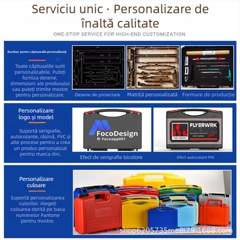 Cutie de unelte din plastic personalizată, cu interior PP, rezistentă la cădere