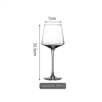 Set de pahare pentru vin roșu în stil european, pahare înalte de sticlă și pahare de brandy, disponibil în seturi de 6 sau 2