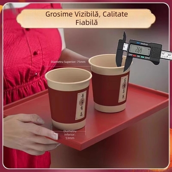 Cupe de hârtie pentru nuntă, de unică folosință, roșii, cu pereți groși