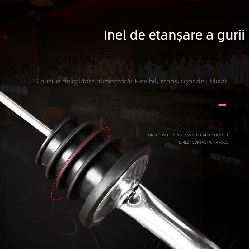Dozator de vin din oțel inoxidabil cu aerare rapidă, dop de sticlă creativ, garnitură de etanșare pentru vin roșu și băuturi spirtoase, protecție împotriva prafului