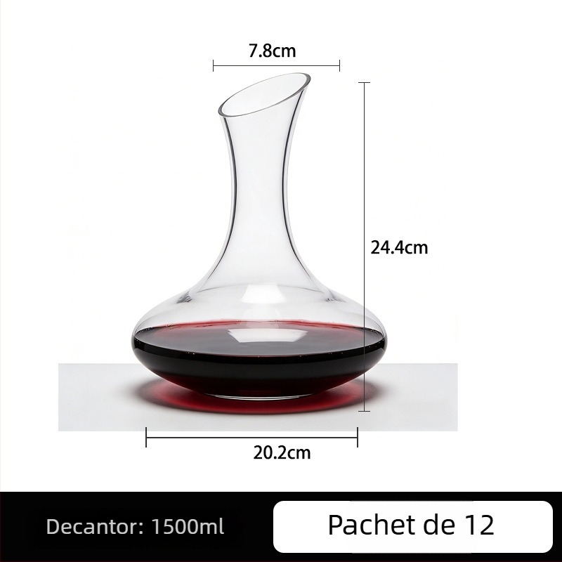 Decantor de vin în stil luxos, dozator personalizat, recipient din sticlă cu capacitate mare, set în stil european