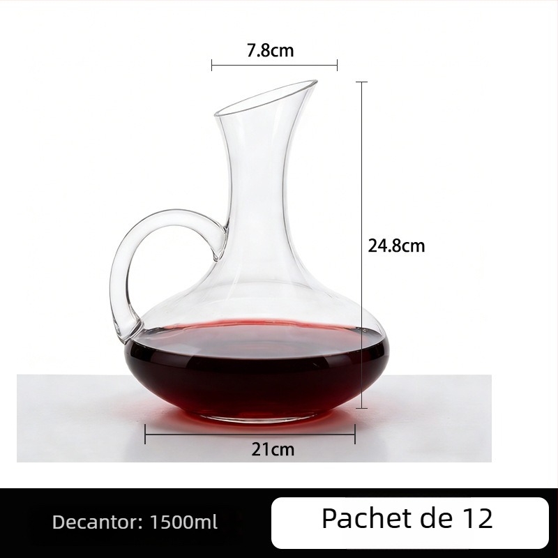 Decantor de vin în stil luxos, dozator personalizat, recipient din sticlă cu capacitate mare, set în stil european