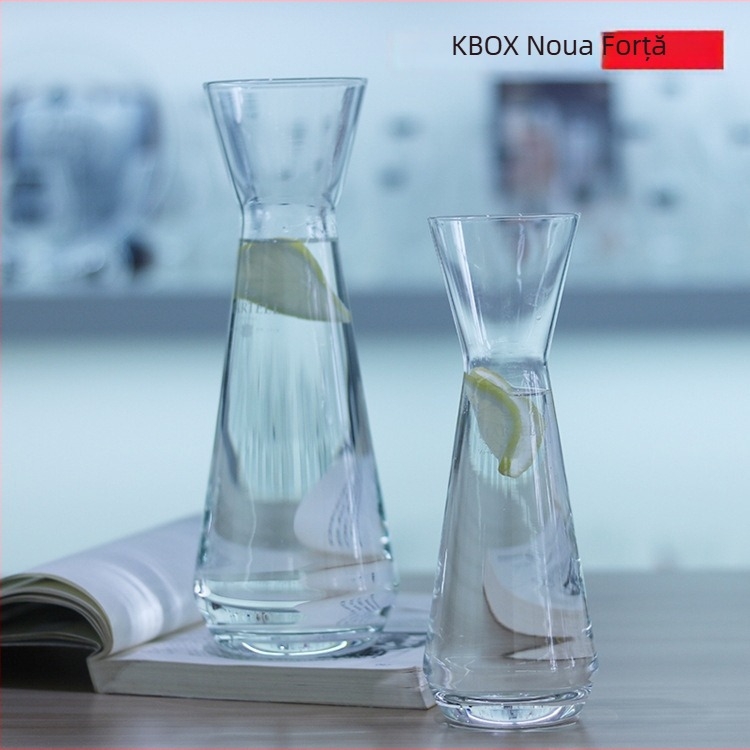 Decantor de vin din cristal KBOX, personalizare logo, dispenser pentru băuturi de bar, recipient pentru băuturi și sucuri, 801–900 ml, alb, ambalare în cutie colorată