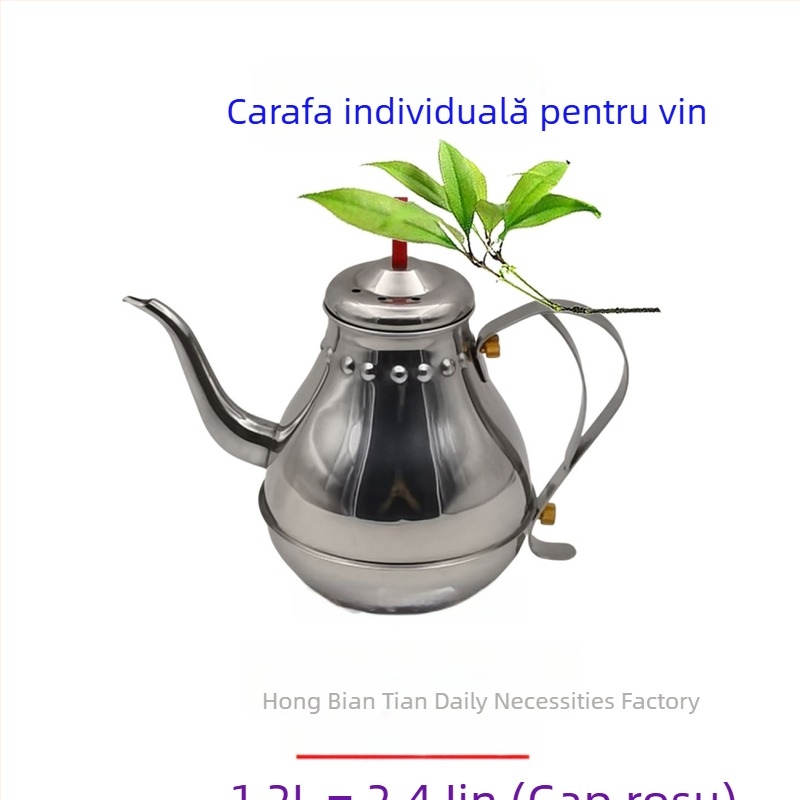 Decantator din oțel inoxidabil cu filtru pentru servire ceai și încălzire a vinului