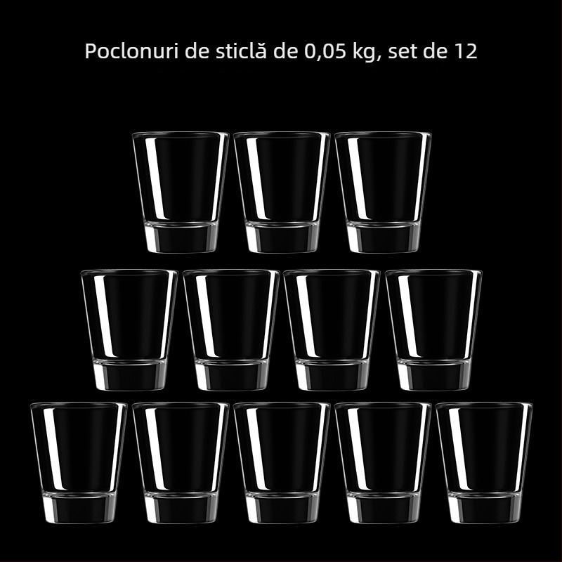 Set cu 12 pahare mini pentru lichior, cu dozator, semnele zodiacale
