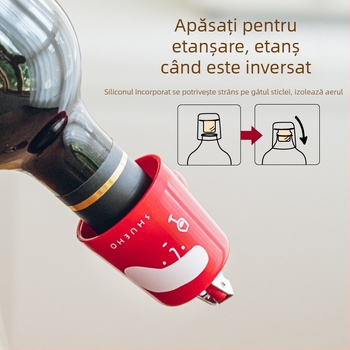 Dop din silicon pentru sticlă de vin – Elephant Brand, universal pentru vin roșu și apă carbogazoasă