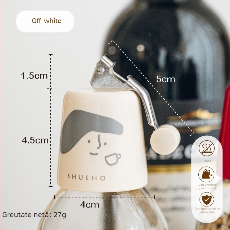 Dop din silicon pentru sticlă de vin – Elephant Brand, universal pentru vin roșu și apă carbogazoasă