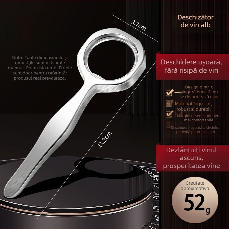 Deschizător de sticle multifuncțional din oțel inoxidabil 304 – instrument universal pentru capace, pentru bere și băuturi spirtoase