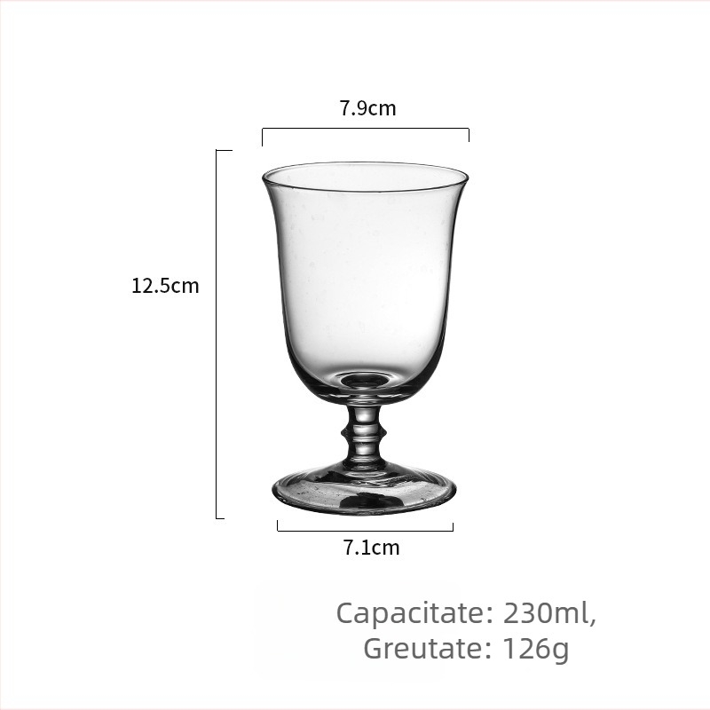 Pahar de cristal pentru cocktailuri, pahar de bar premium pentru cocktailuri și sucuri, 200–300 ml, design modern minimalist