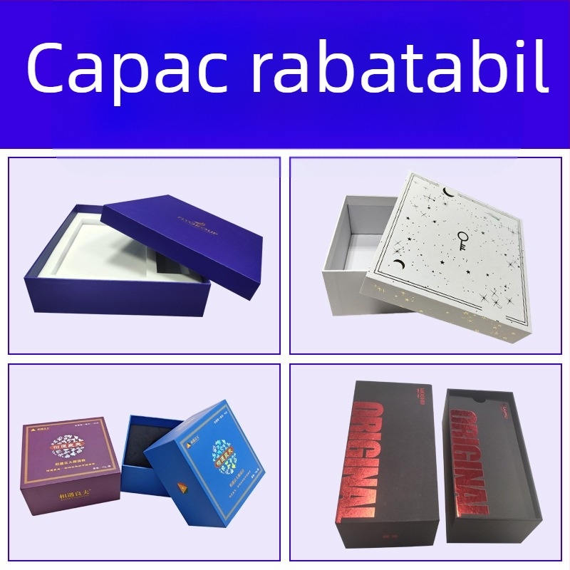 Cutie cadou premium pentru mooncake și ceai, cu capac Cerului și Pământului