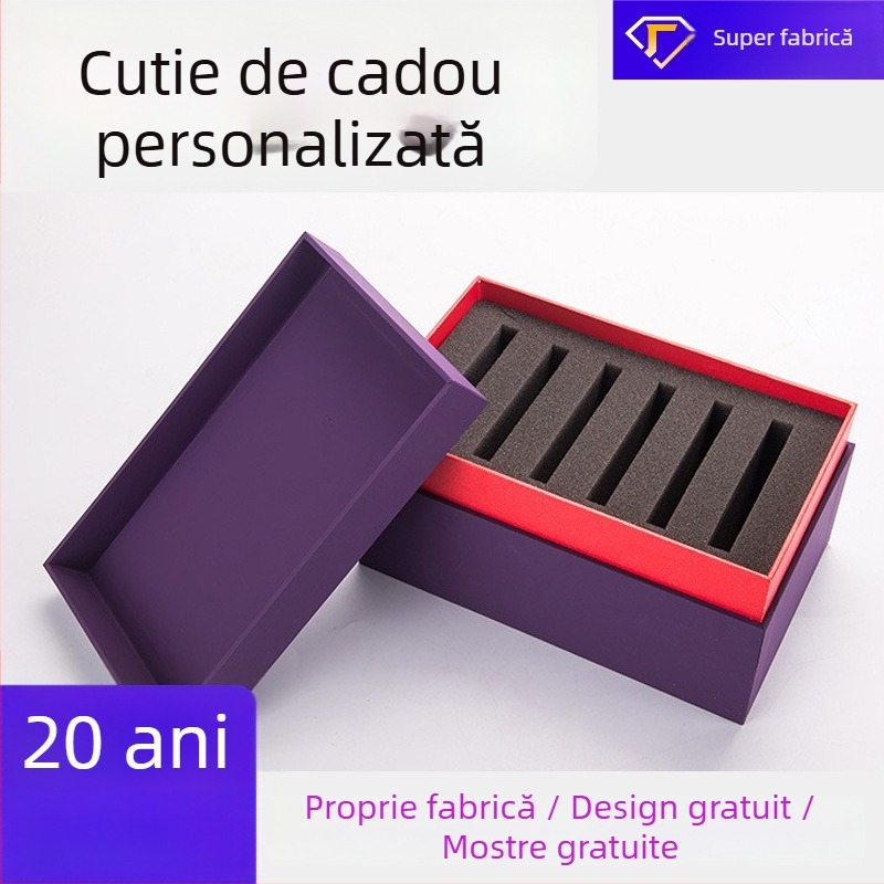 Cutie cadou premium pentru mooncake și ceai, cu capac Cerului și Pământului