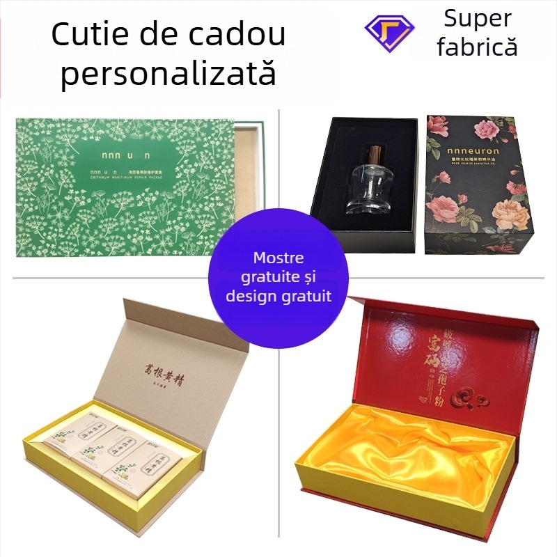 Cutie cadou premium pentru mooncake și ceai, cu capac Cerului și Pământului