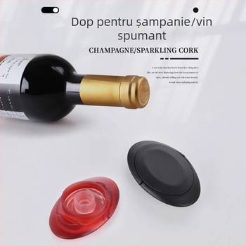 Dop pentru sticle de șampanie și vin, corp din plastic, etanșare din silicon, acționare manuală, design modern minimalist