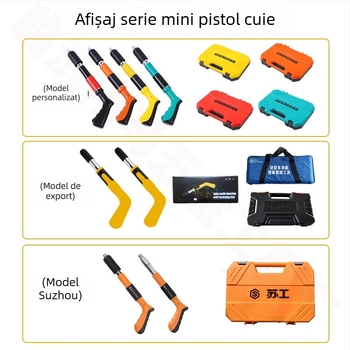 Pistol cuie pneumatic pentru canale de cablu la tavane, montaj de monitorizare HVAC — pistol cuie din beton cu silențiu