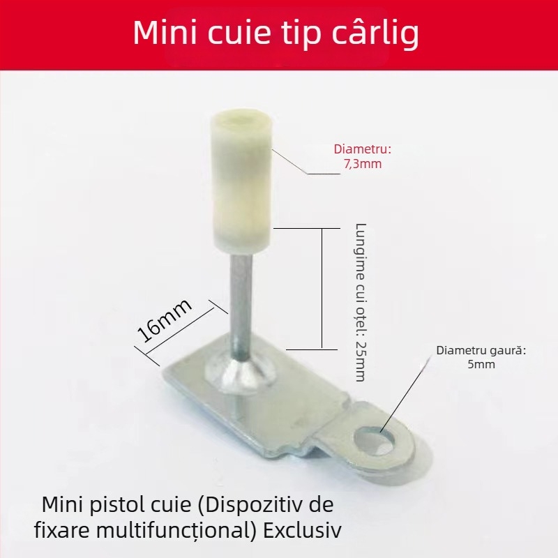 Pistol cuie pneumatic pentru canale de cablu la tavane, montaj de monitorizare HVAC — pistol cuie din beton cu silențiu