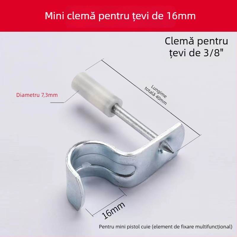 Pistol cuie pneumatic pentru canale de cablu la tavane, montaj de monitorizare HVAC — pistol cuie din beton cu silențiu
