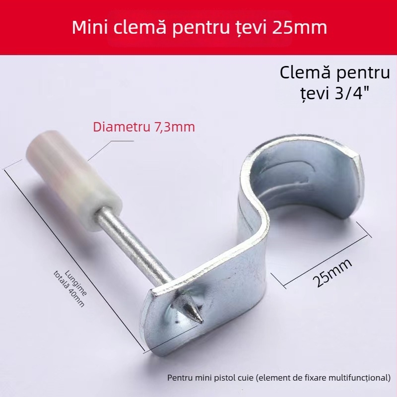Pistol cuie pneumatic pentru canale de cablu la tavane, montaj de monitorizare HVAC — pistol cuie din beton cu silențiu