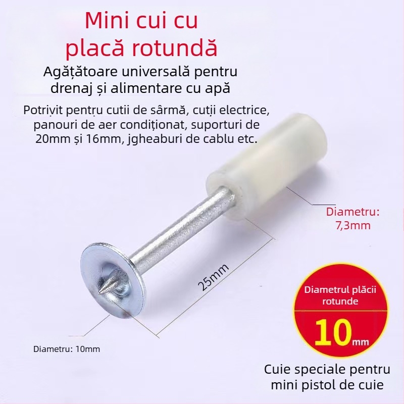Pistol cuie pneumatic pentru canale de cablu la tavane, montaj de monitorizare HVAC — pistol cuie din beton cu silențiu