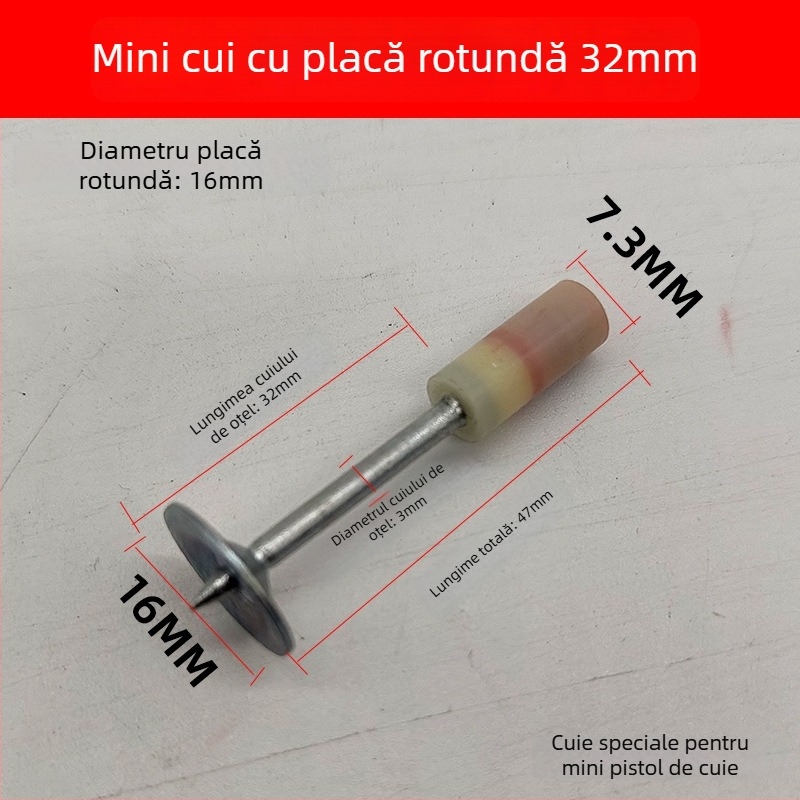 Pistol cuie pneumatic pentru canale de cablu la tavane, montaj de monitorizare HVAC — pistol cuie din beton cu silențiu
