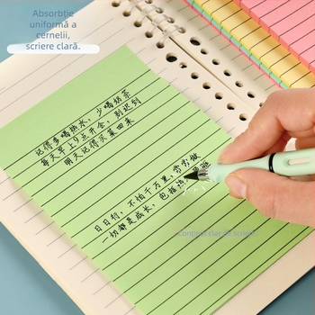 Note autoadezive colorate cu linii orizontale, bloc de notițe creativ și detașabil, cu adeziv puternic