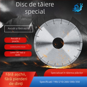 Lama diamantată pentru tăierea colțurilor plăcilor din rocă, lamă ceramică ultra-subțire pentru plăci mari, Ø180/200/250/300/350 mm