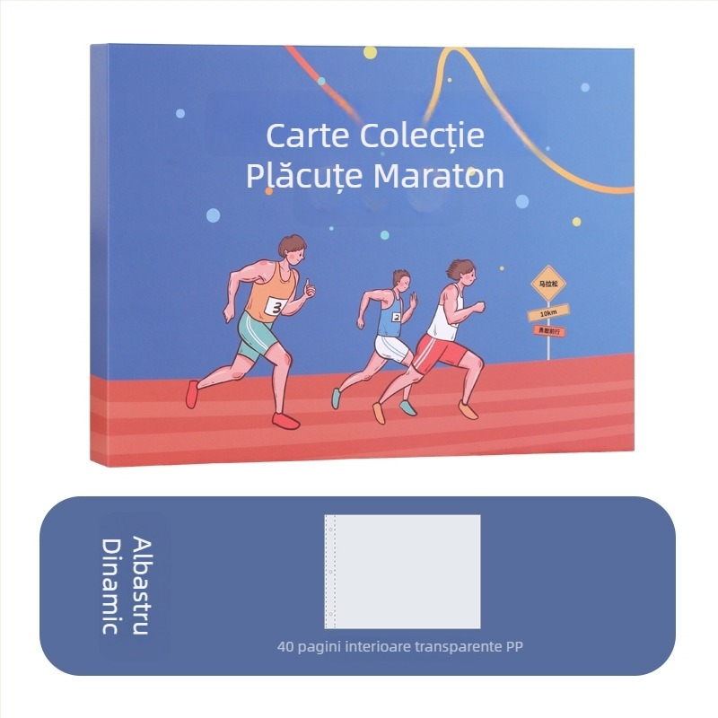Album pentru numerele de concurs la maraton, cu capacitate mare și pagini detașabile