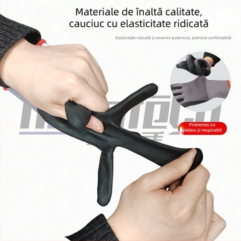 Mănuși din nylon 15G pentru protecție industrială, antiderapante, rezistente la abraziune și la ulei, palme cu spumă nitrilă, mănuși de lucru sigure, multifuncționale