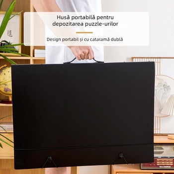 Album portabil pentru puzzle-uri B2 — dosar de stocare pentru 1000 de piese, organizator pentru puzzle-uri finalizate și colecții de postere, dimensiuni 70 × 50 cm