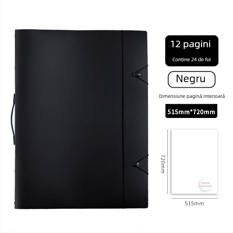 Album portabil pentru puzzle-uri B2 — dosar de stocare pentru 1000 de piese, organizator pentru puzzle-uri finalizate și colecții de postere, dimensiuni 70 × 50 cm