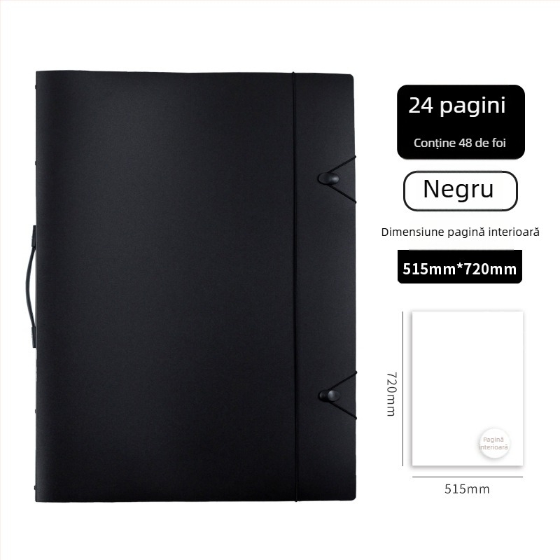 Album portabil pentru puzzle-uri B2 — dosar de stocare pentru 1000 de piese, organizator pentru puzzle-uri finalizate și colecții de postere, dimensiuni 70 × 50 cm