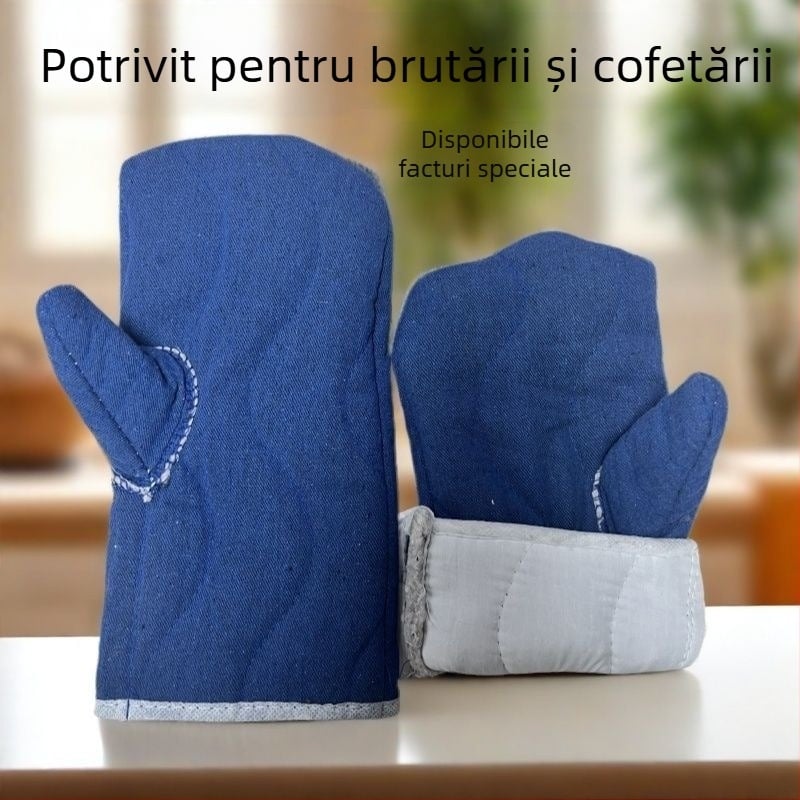 Mănuși pentru cuptor cu microunde rezistente la temperaturi înalte, lungi, izolate, pentru coacere și abur, utilizare industrială