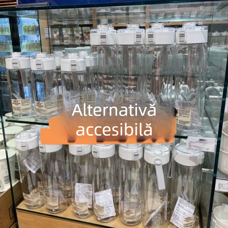 Cană de apă transparentă, portabilă, pentru băuturi calde și reci, stil japonez, ceai