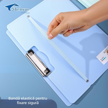 Mapă A3 cu capacitate mare pentru documente, cu clip puternic, placă de scriere orizontală și organizator de fișiere