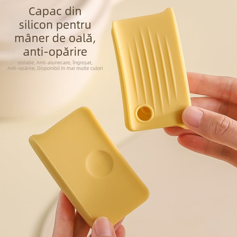 Set de protecție pentru mânere din silicon, anti-arși, izolație termică pentru oale din fontă, include pernuțe pentru mâini, mânere și mănuși rezistente la temperaturi înalte