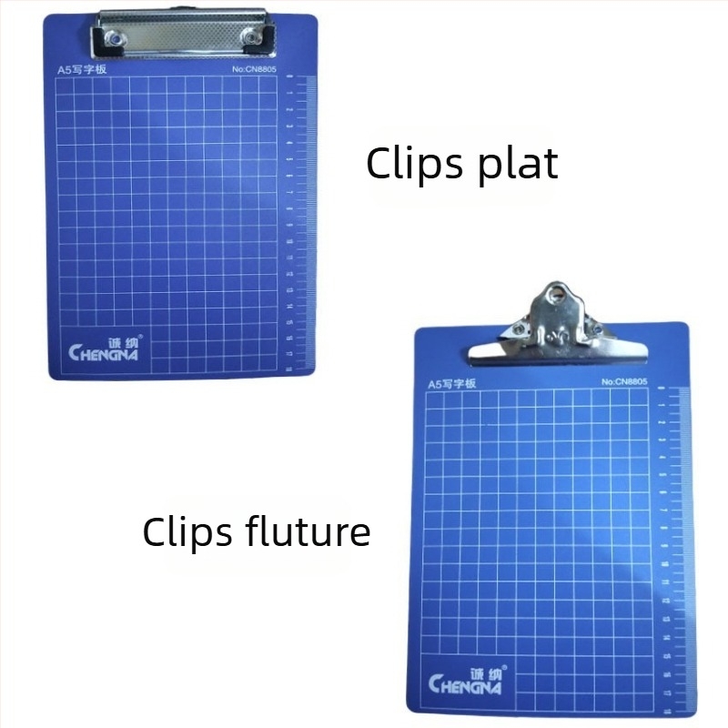 Chengna Clipuri pentru placă A4 din plastic, set cu clip pentru placă, clip tip fluture, dosar pentru documente și clip pentru lucrări de examen