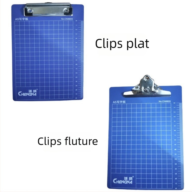 Chengna Clipuri pentru placă A4 din plastic, set cu clip pentru placă, clip tip fluture, dosar pentru documente și clip pentru lucrări de examen