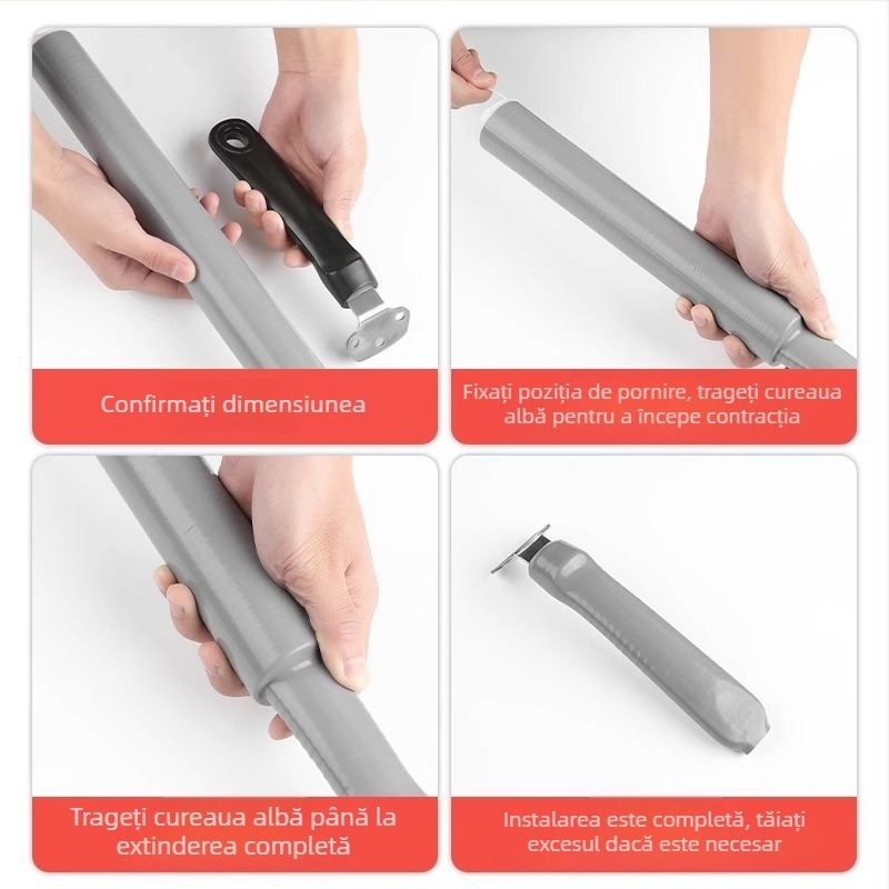 Husă din silicon rezistentă la temperaturi pentru mânerul de wok și oale, potrivită pentru spatulă și lingură