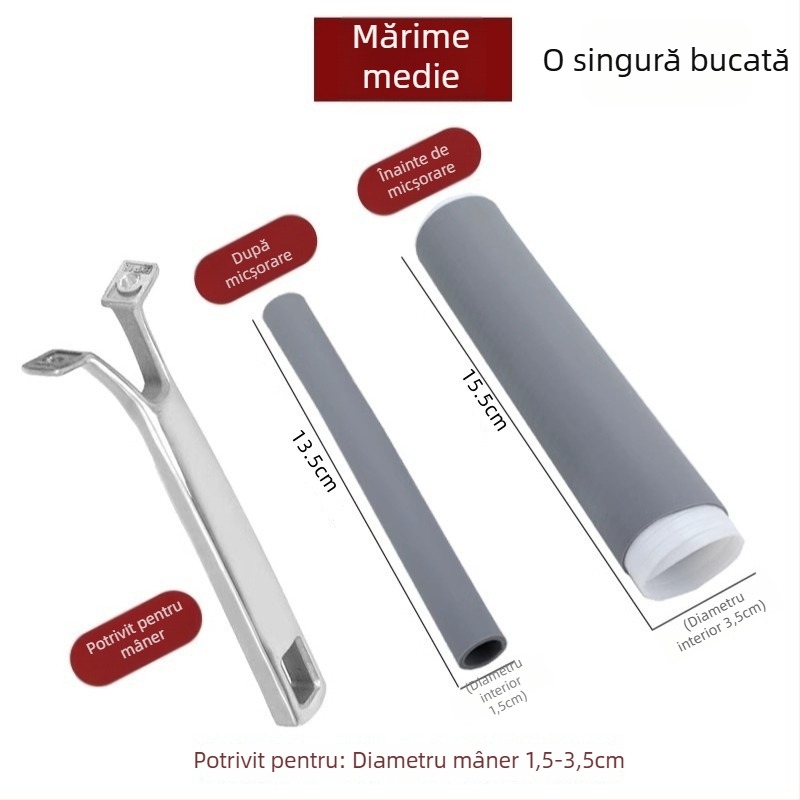 Husă din silicon rezistentă la temperaturi pentru mânerul de wok și oale, potrivită pentru spatulă și lingură