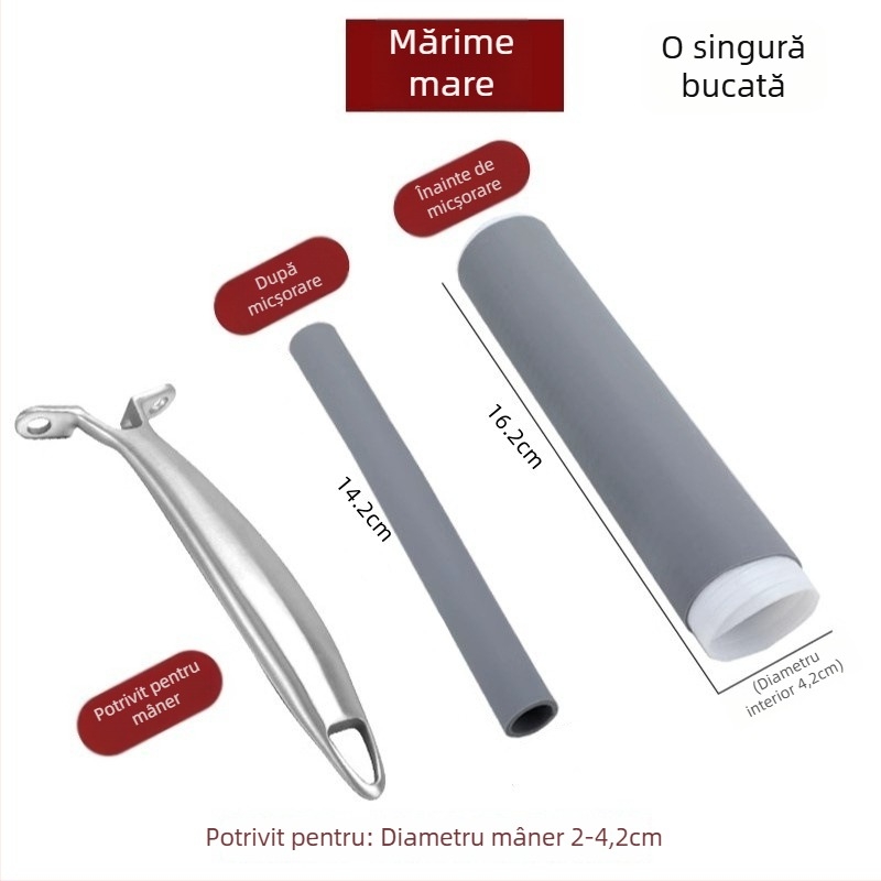 Husă din silicon rezistentă la temperaturi pentru mânerul de wok și oale, potrivită pentru spatulă și lingură