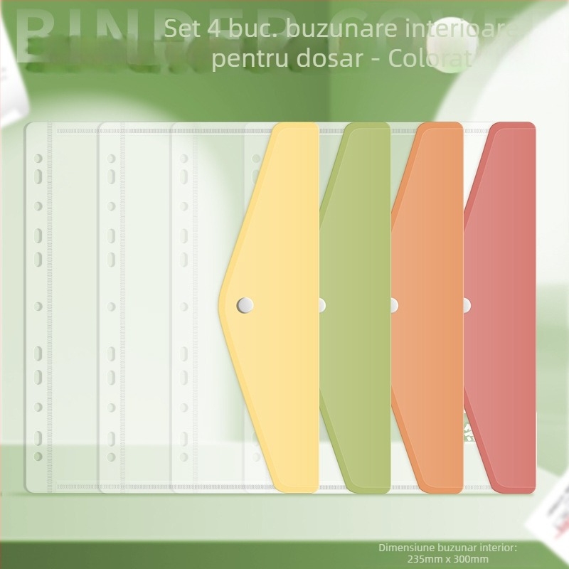 Cartoon Bear Mapă A4 cu buzunare transparente pentru inserții — Organizator de documente pentru foi