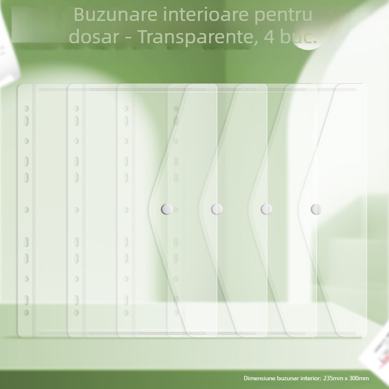 Cartoon Bear Mapă A4 cu buzunare transparente pentru inserții — Organizator de documente pentru foi