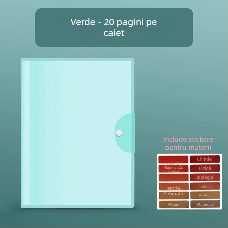 Carte A3 pentru depozitare teste și documente, organizator de materiale pentru elevi