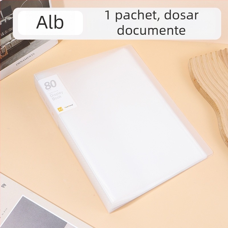 Dosar A4 cu inserții transparente, organizator multi-strat, capacitate mare, culori macaron, personalizabil cu designul tău