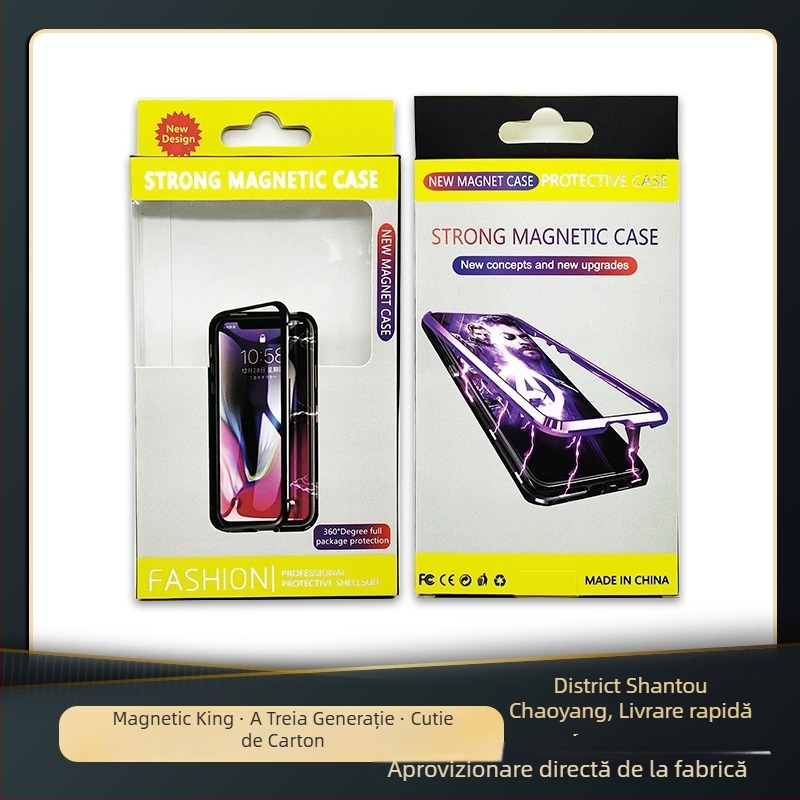 Magnetic King husă metalică pentru telefon, ambalaj neutru, cutie de ambalare în stoc
